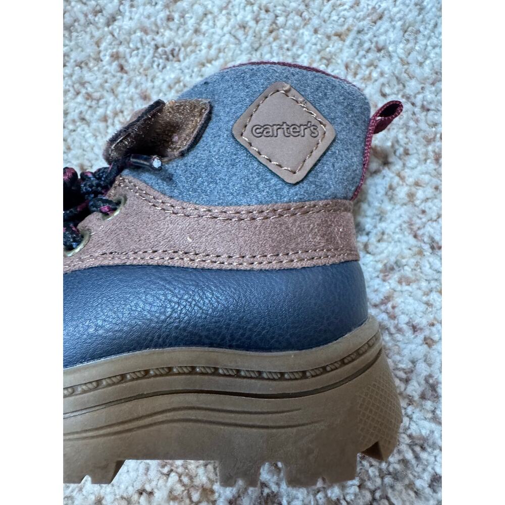 CARTERS baby/Toddler High Top boots; size 4, Brown - Picture 6 of 10